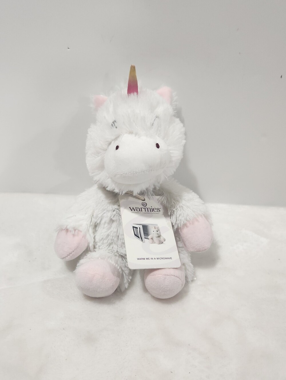 Warmies Small White Unicorn Microwavable Chillable Stuffie Plush Toy NWT
